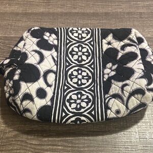 Vera Bradley Black and White Floral Cosmetic Bag